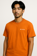 Tシャツ　コロンビア　Columbia 　オレンジ　Mサイズ　※Used