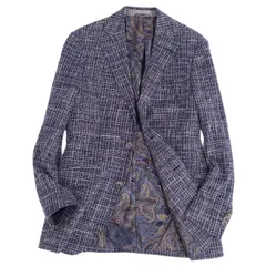 安価 極美品✨ ETRO テーラードジャケット ベロア 星座柄 ネイビー ...