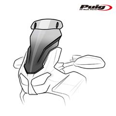 Puig 5907H TOURING WINDSHIELD WITH VISOR [SMOKE] YAMAHA FZ1 FAZER(06-15) プーチ ツーリングスクリーン バイザー付き