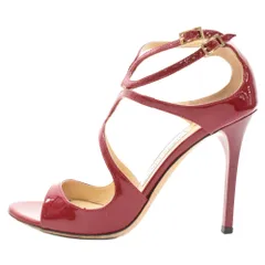 JIMMY CHOO (ジミーチュウ) グリッター ハイヒール サンダル レッド 37/24cm 134LANG.PATのサムネイル