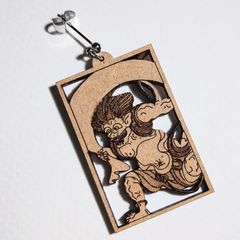 和風ピアス　俵屋宗達ピアス【風神雷神図】風神