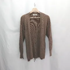 ◇ ⊇ nano universe ナノユニバース 長袖 ニットカーディガン サイズ36 ブラウン レディース E  【1502180079412】