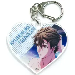 【中古】キーホルダー・マスコット(キャラクター) 十龍之介(背景青) 「アイドリッシュセブン アイナナ日和 トレーディングハート型アクリルキーホルダー TRIGGER+Re：vale Ver.」