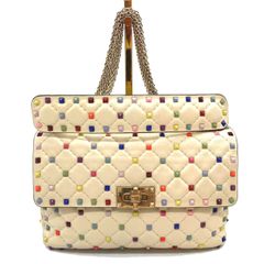 【ABランク】VALENTINO　ヴァレンティノ　ショルダーバッグ　2WAYバッグ　カラヴァーニ　ロックスタッツ　マルチカラー　オフホワイト　WB0122NAP　ハワイ限定  ☆正規品☆