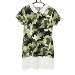 パーリーゲイツ 半袖ワンピース カーキ×ベージュ カモフラ 迷彩 レディース 1(M) ゴルフウェア PEARLY GATES