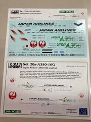 DRAWデカール #20-A350-16G JAL A350-900 JA03XJ 1/200 スケールデカール