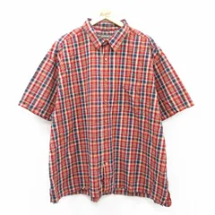 XL/古着 セントジョンズベイ 半袖 シャツ メンズ 大きいサイズ コットン 赤他 レッド チェック 25apr09 中古 トップス