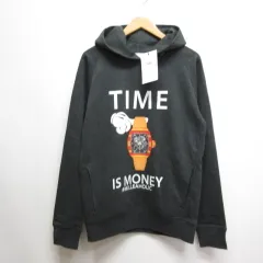 トレンディ＆レア Trendy&Rare スウェット フーディー 裏毛 S チャコールグレー TIME IS MONEY パーカー タグ付き -  メルカリ