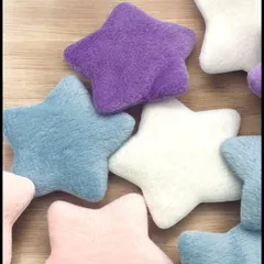 星 クッションパーツ ふわふわ 4カラー各3個 スター ハンドメイド 手芸 材料 ヘアアクセサリー pt-2630