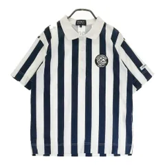 サイズ：0 PEARLY GATES パーリーゲイツ  半袖ポロシャツ ストライプ ネイビー系 [240001238139] ゴルフウェア レディース ストスト