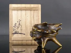 茶道具　古銅　栄螺形　蓋置　時代箱　V　7235 茶道具 古銅 栄螺形 蓋置 時代箱 V 7235 - メルカリ