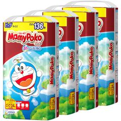 [ケース品] (12~22kg)136枚(34枚×4) オムツ ドラえもん ビッグサイズ】マミーポコパンツ 【パンツ