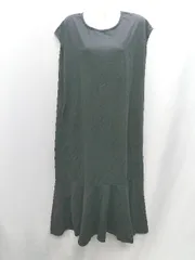 ◇ ⊂ GLOBAL WORK スリット加工 ロング丈 ワンピース サイズＦ ブラック レディース E  【1502060020800】