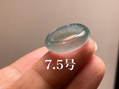 L12-167 極品 ピンキーリング 高氷種 7.5号 天然グアテマラ産 A貨 本翡翠 くりぬき リング