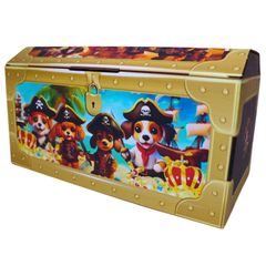 キャプテンドッグ 宝箱 ギフトボックス ラッピング デザインダンボール箱 おもちゃ箱 メッセージカード 海賊　パイレーツ　犬　いぬ　ぴきしぇも