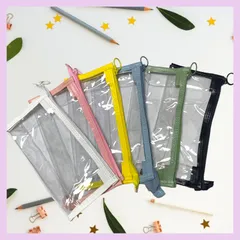 大容量 クリアペンケース 文房具 透明 ポーチ 防水ケース