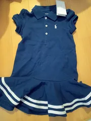 【新品未使用】ラルフローレン　紺ワンピース(パンツつき)　90サイズ　箱タグあり