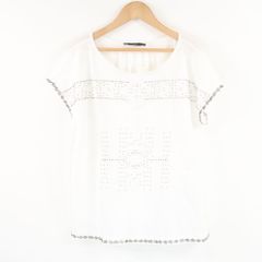 美品 maxmaraWEEKEND マックスマーラ Tシャツ s コットン100％ カットソー ビーズ ビジュー レディース AT351A35 