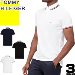 トミーヒルフィガー TOMMY HILFIGER ポロシャツ 半袖 メンズ ロゴ 刺繍 鹿の子 ワンポイント 定番 コットン ゴルフ おしゃれ 大きいサイズ ブランド 紺色 ネイビー TIPPED SLIM POLO XM05867