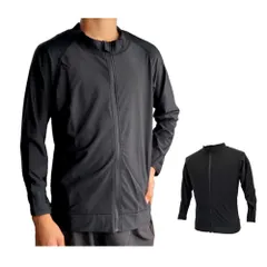 ユーエイチオリジナル ラッシュガード キッズ 長袖 ナイロン  UPF50+ UVカット率99.9% 接触冷感  スクール水着 ジップアップ 無地 学校対応