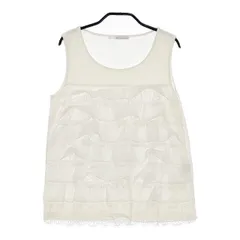 Brahmin フリル レース ノースリーブ Ｔシャツ カットソー ホワイト レディース ブラーミン【中古】5-0601M∞