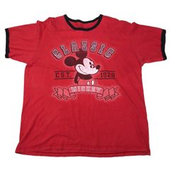 TS53☆古着/ビンテージTシャツ/半袖/サイズ/赤色/リンガーTシャツ