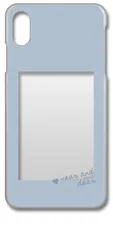 【新品未使用】iPhone XS Max アイフォンテンエスマックス クリア ハードケース (ブルー) 四角窓 アレンジ くすみカラー カバー スマホケース cl-iphonexsmax-369