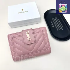 【今日特価】YSL Saint Laurent サン・ローラン ミニ財布シリーズ 頭層の小羊皮を使用