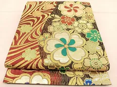 ［3945］袋帯 美品 佐賀錦 両面 鳳凰花 金彩 正絹 着物 フォーマル 3945］袋帯 美品 佐賀錦 両面 鳳凰花 金彩 正絹 着物 フォーマル