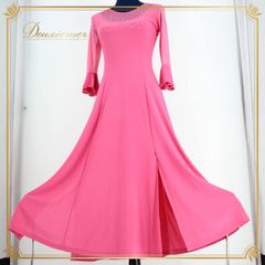 【美品タグ付き 日本製社交ダンス衣装】 レッド系 赤 スカート レッスン パーティー ラインストーン 無地 派手 シンプル 美品タグ付き 日本製社交ダンス衣装】 レッド系 赤 スカート