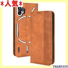 Nothing Phone 1 ケース MARR スマホケース 手帳型 シンプル カバー 手帳型ケース Nothing Phone 1 高級PU レザー カバー カードポケット 手作り スタンド機能付き 全面保護 マグネット 吸着 ブラウン 1305