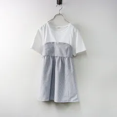 【値下げ】2024SS ノーリーズ NOLLEY’S ビスチェ風コンビTシャツ 38/ホワイト トップス カットソー 半袖 Tシャツ【2400014433555】のサムネイル