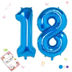 【新品】 数字 バルーン 40インチ 大きい バースデーバルーン【数字18】約90cm ナンバーバルーン 誕生日 風船 バースデー 飾り アルミ風船 ビッグ バルーン 数字 ハッピーバースデー 飾り付け 結婚式パーティー 記念日 ウェディング イベント 装 0