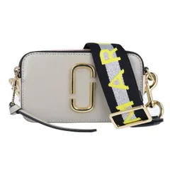 【MARC JACOBS】マークジェイコブス スナップショット ショルダーバッグ 肩掛け レザー グレー ピンク ベージュ レディース 【中古】USED-AB 【9304】