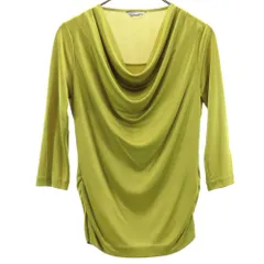 アンクライン 日本製 7分袖 カットソー M グリーン系 ANNE KLEIN レディース 古着 【240306】