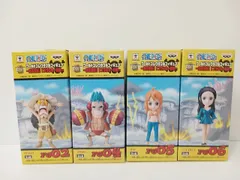 ONEPIECE ワンピース ワールドコレクタブルフィギュア ワーコレ 鉄の海賊!! フランキー将軍 ウソップ フランキー ナミ ニコ・ロビン フィギュア 4点セット 未開封 中古 [MB-5448]