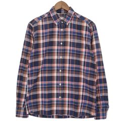 MAISON KITSUNE(メゾン キツネ) コットン ボタンダウン チェック シャツ サイズ40 古着
