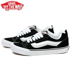 バンズ ニュースクール スニーカー ブラック 黒 メンズ レディース VANS Knu Skool VN0009QC6BT ローカット スケートシューズ