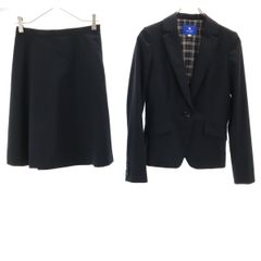 BLUE LABEL CRESTBRIDGE ブルーレーベルクレストブリッジ スカートスーツ 上下 セットアップ 38 ブラック レディース 古着