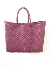メキシコ製メルカドバッグXSサイズ／ワインV編み