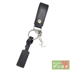サンローラン　YSL 黒 レザー キーホルダー　Saint Laurent Yves Saint Laurent サンローラン キーリング/キーホルダー YSL