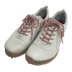 ecco ゴルフシューズ レディース サイズ40 ピンク 靴紐 - メルカリ