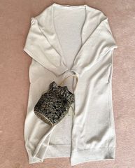 【美品】穴口恵子着用品♡ 　EVERYDAY I LIKE  エブリデイアイライク　前開きざっくりニット　サイズF　コットン
