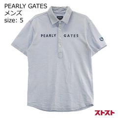 PEARLY GATES パーリーゲイツ 半袖 ポロシャツ 5 ブルー メンズL