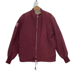 70's great takes sportswear USA製 70年代ヴィンテージ レーシングジャケット ナイロンジャケット ブルゾン アウター ドローコード イデアルジップ USA製 メンズ レッド/ワインレッド/エンジ