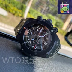 ヒューブロ Hublot? メンズ多機能機械式腕時計 - フルオートマチックムーブメント、316ステンレスケース、天然ゴムバンド｜本日限定WTO｜新品未使用-WTO輸入2-WTO店名をご確認ください-WFG18