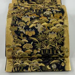 袋帯 宝こそで 宝尽くし 引箔 鳥 流水 花模様 金糸 フォーマル O-4393 袋帯 宝こそで 宝尽くし 引箔 鳥 流水 花模様 金糸 フォーマル O