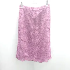 ◇ ⊂ PROPORTION BODY DRESSING レース 膝丈 フレア スカート サイズ3 パープル レディース E  【1502180033988】