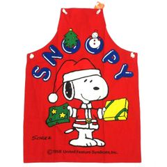 レア 昭和レトロ 日本製 snoopy スヌーピー エプロン ポケット付き