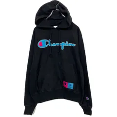Champion ロゴスウェット パーカー S ブラック チャンピオン リバースウィーブ プルオーバー 裏起毛 古着卸 アメリカ仕入 a708-5518